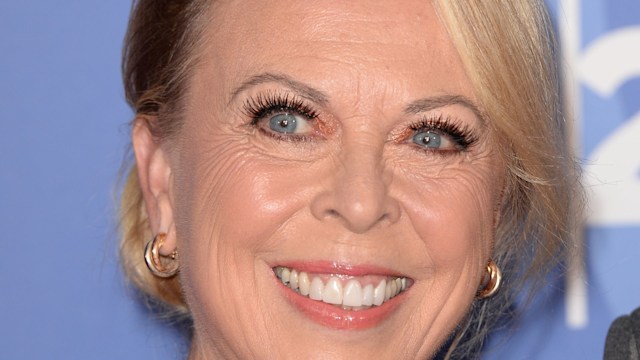 Jayne Torvill in a black dress