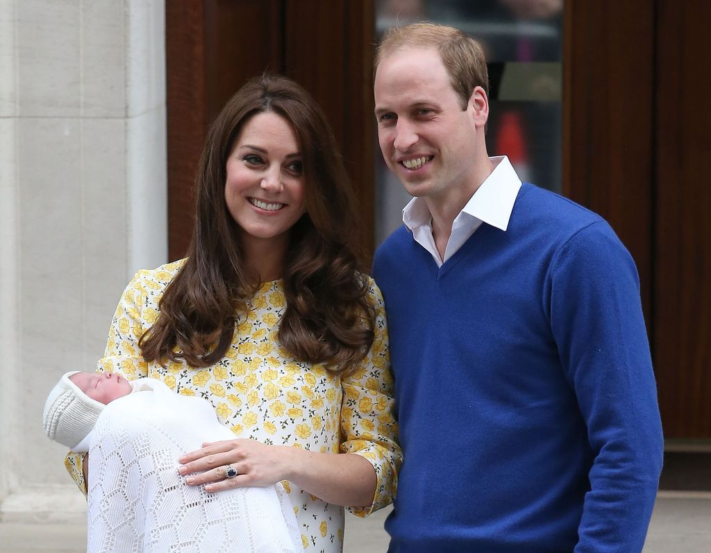 Princess Kate and Prince William with a baby Princess Charlotte