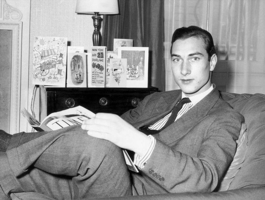 Prince William of Gloucester reclining on an armchair