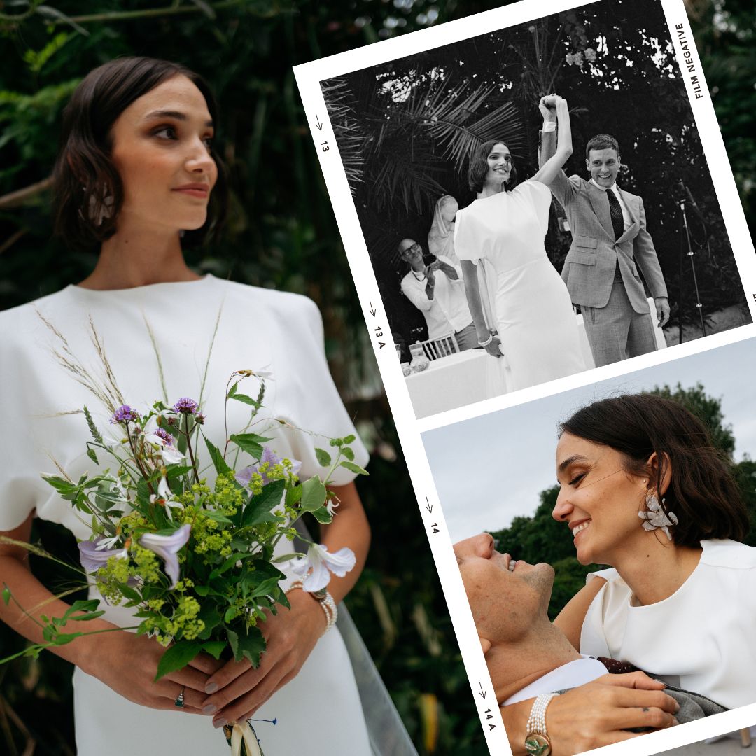 This real-life bride wore a bespoke Victoria Beckham-inspired wedding dress